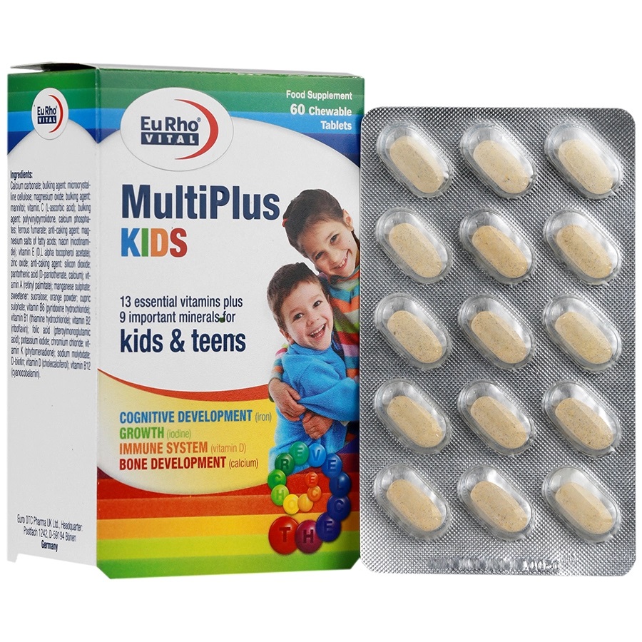 قرص جویدنی مولتی پلاس کیدز یوروویتال